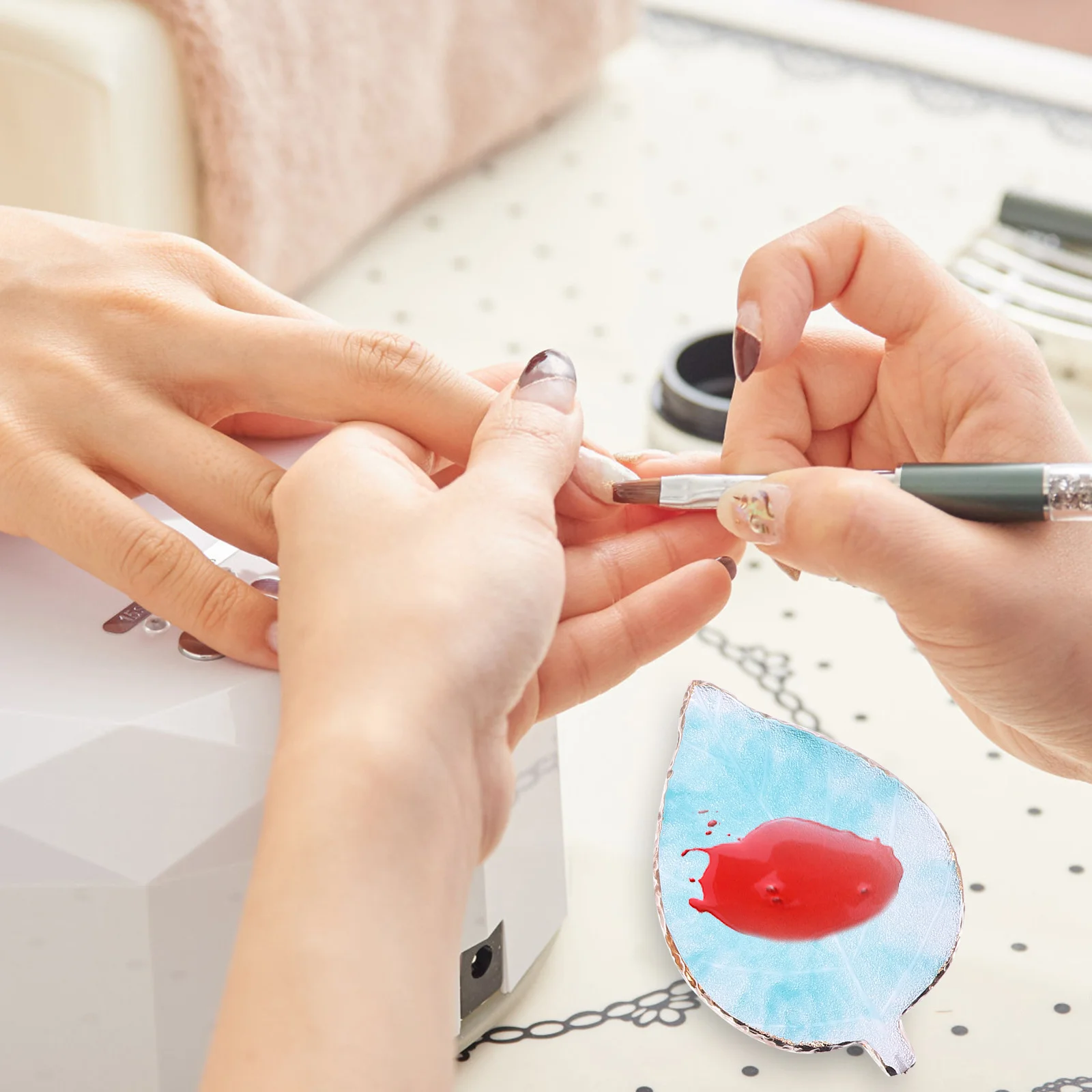 

3Pcs Nail Art Color Mixing Tray Professional Manicure Pallet for Salon DIY Design Creative Nail Paint Board Easy Clean Unique