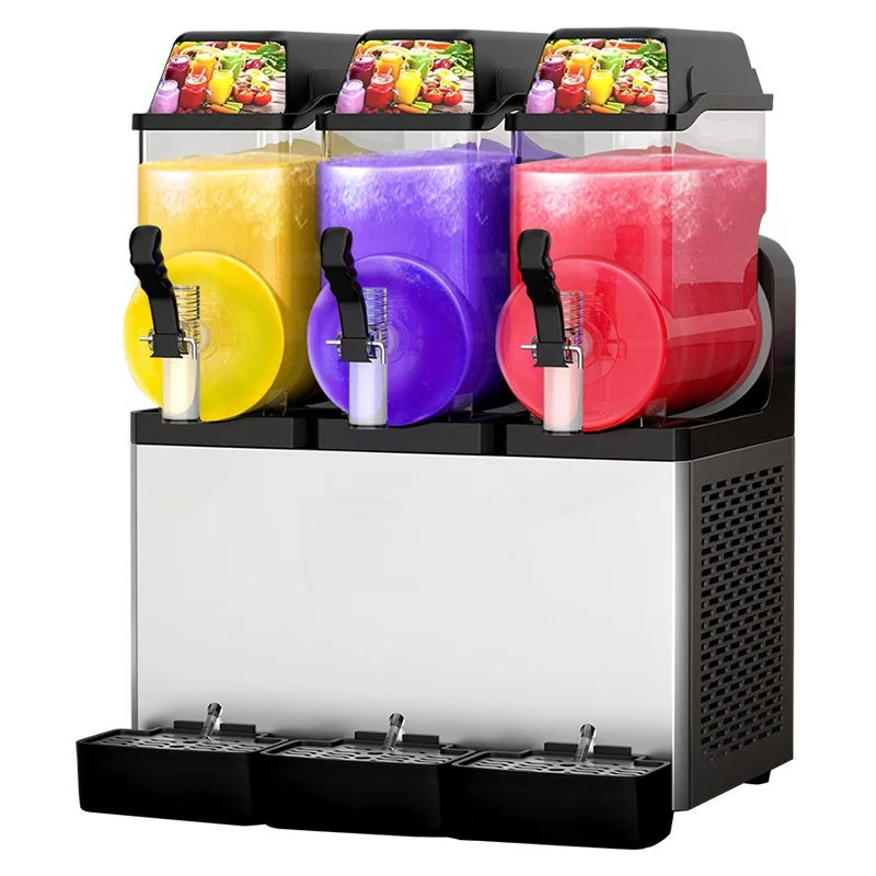 3L x 2 Cans Snow Mud Machine, LED Light Frozen Drinks Milkshake Maker