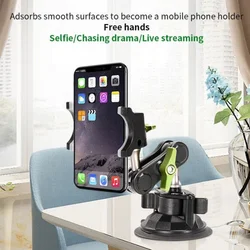 Supporto universale per morsetto per telefono in metallo in staffa per testa a sfera per auto supporto per ventosa supporto per rotazione a 360 per iPhone Samsung Xiaomi Clip