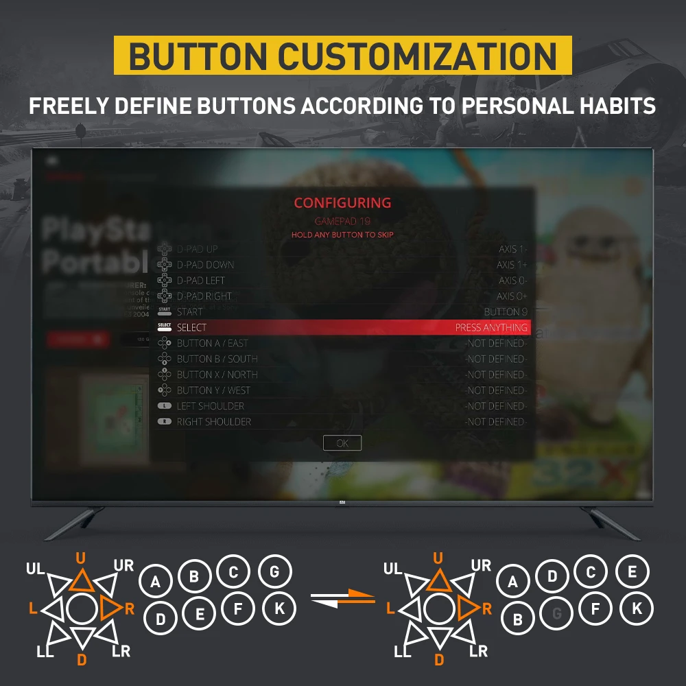 Kinsussuper Console X Arcard 8 In 1 gioco cablato Joystick 3D a 360 ° Controller Plug And Play per PS4/PS3/Switch/PC/Android TV