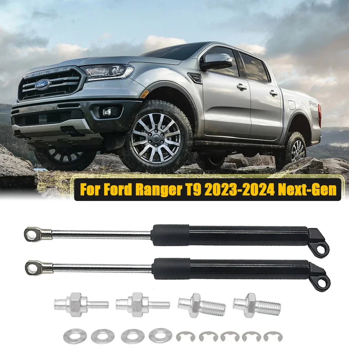 

Rear Tailgate Assist Shock Slow Down Damper Gas Strut Lift Support For Ford Ranger T9 Pickup 2023-2024 Next-Gen Car Accessories