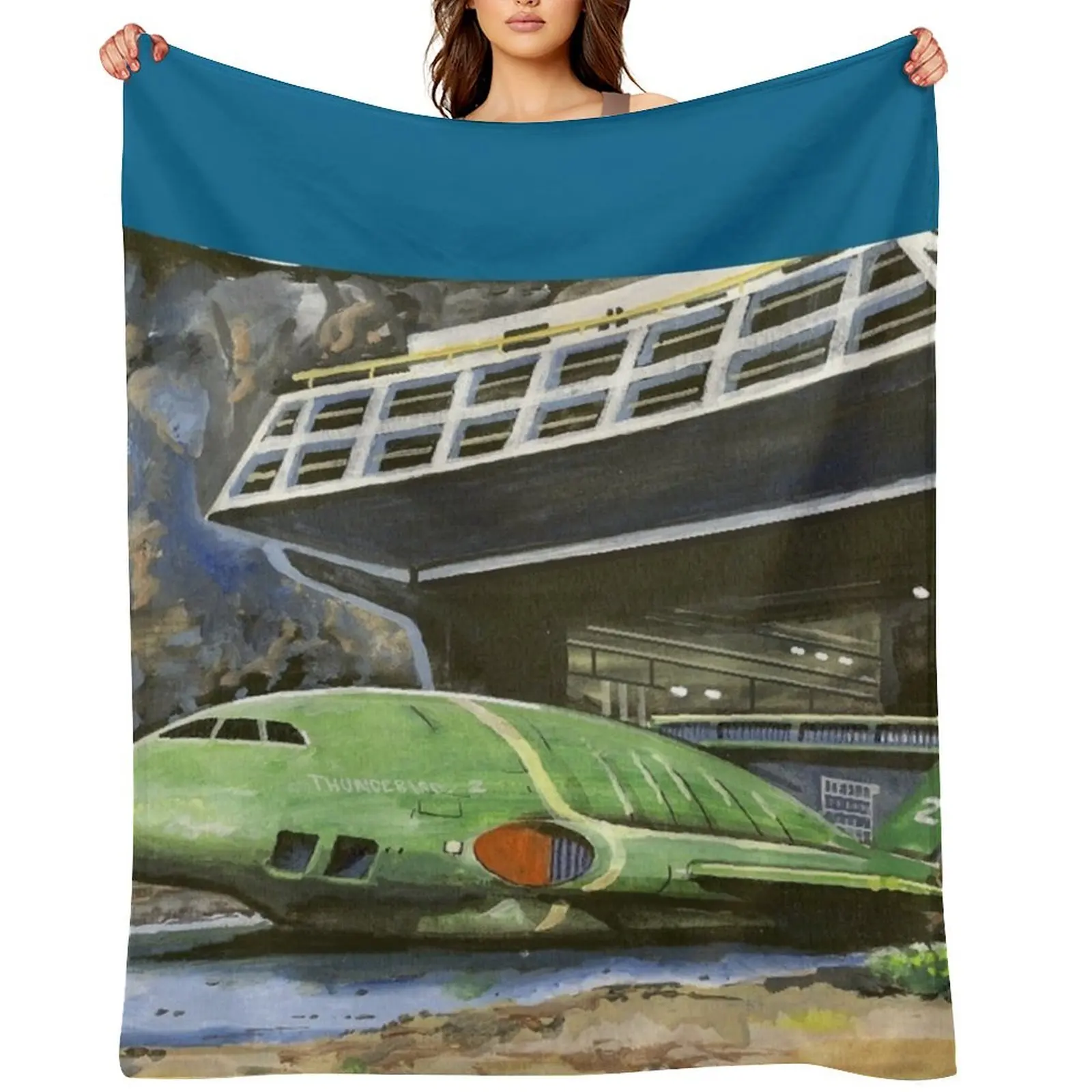

Thunderbird 2 from Thunderbirds Throw Blanket Softest manga Luxury Designer Blankets Sofas Of Decoration Blankets