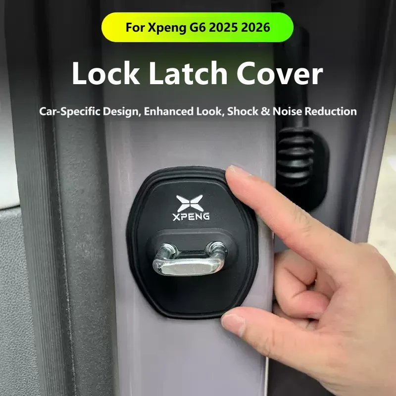 For Xpeng G6 2025 2026 Door Lock Cover Modified Shock Absorber Door Lock Protective Cover Car Accessories Tools Auto