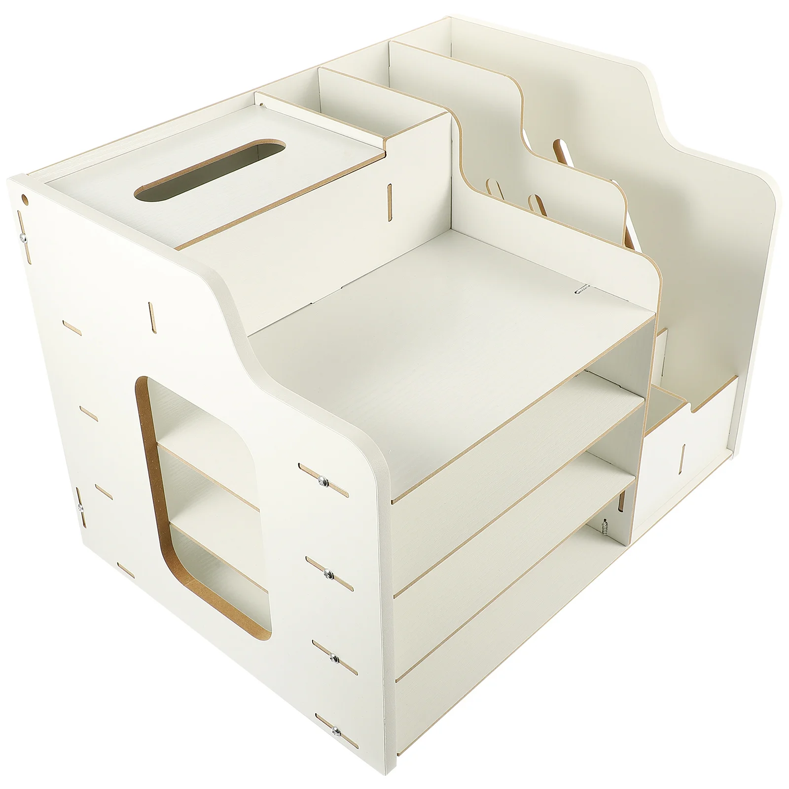 

Desk Organizer Storage Multilayer File Holder With Lock Drawer Wear Resistant Desktop Organizer For Office School