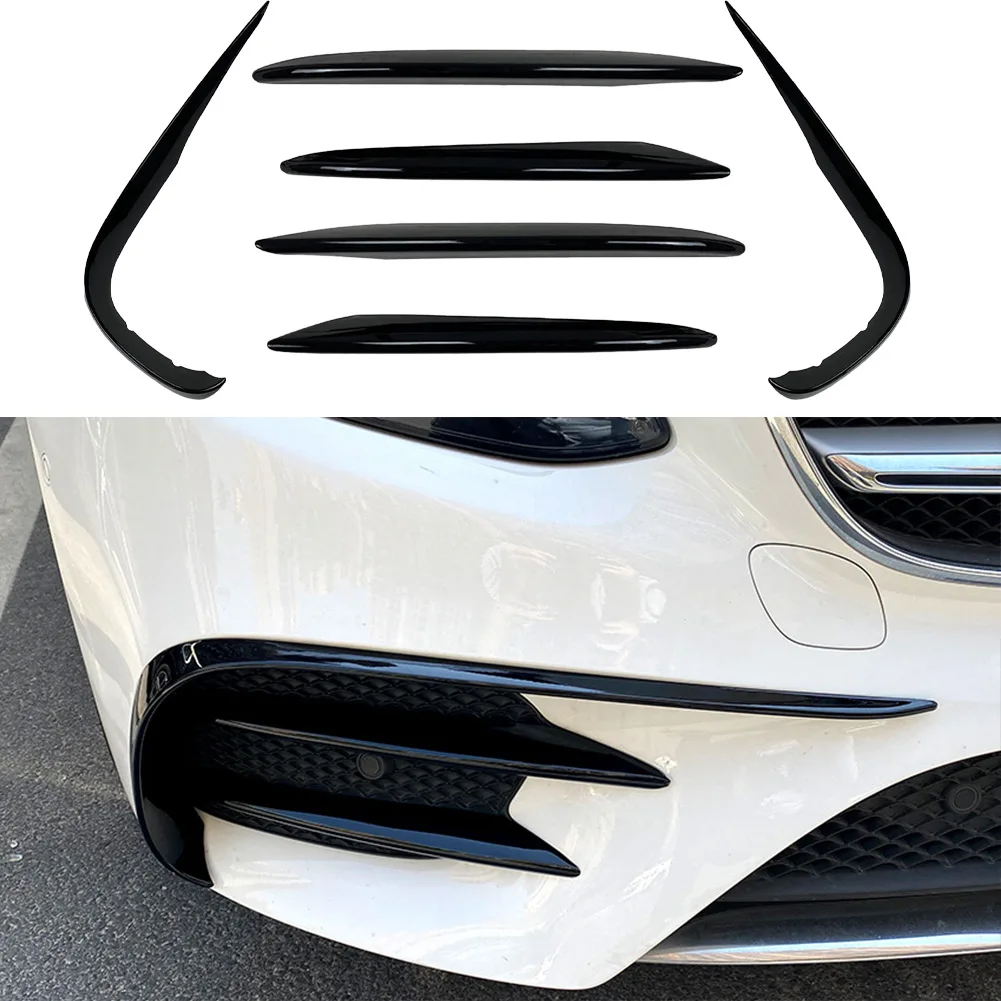 Car Front Bumper Lip Splitter Fog Light Trim For Mercedes For Benz E-Class W213 For AMG LINE 4-DOOR SALOON/ESTATE