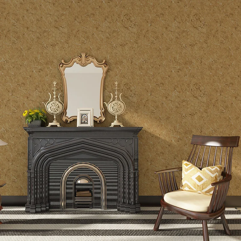 Modern Simple Non-woven Wallpaper Warm American Retro Nostalgic Solid Color Wallpaper for Bedroom Living Room Home Decor обои