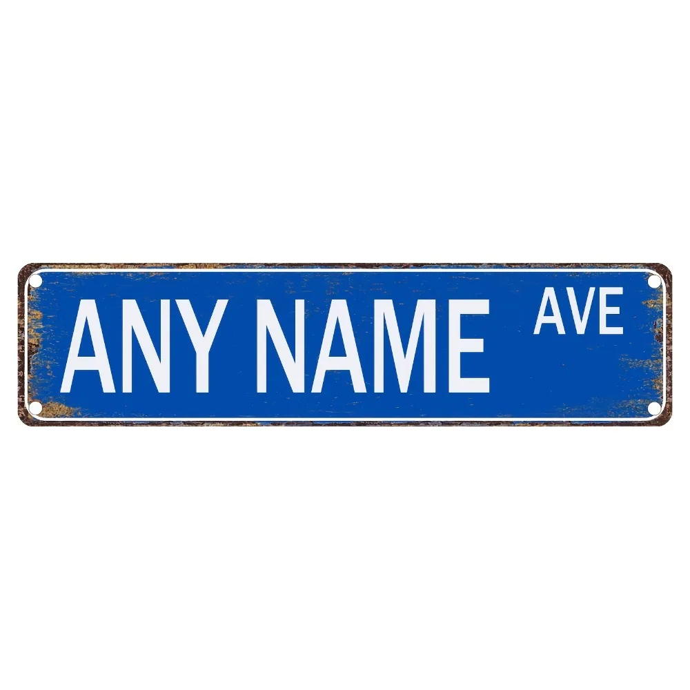 2D Flat Vintage Aluminum Plaque 15.75×3.94 Inch Metal Foil Finish Custom Engraved Text Multi Color Wall Ornament