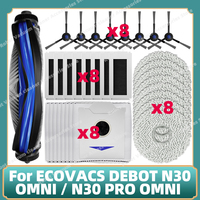 Compatible For Ecovacs Debot N30 OMNI / N30 PRO OMNI Replacement Main Side Brush Mop Cloth Dust Bag Accessories Parts