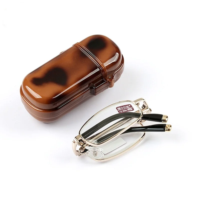 Crystal Glasses reading glasses for Men Women Folding Reading Glasses Presbyopia glasses Gold/silver Frame Mini pocket reading