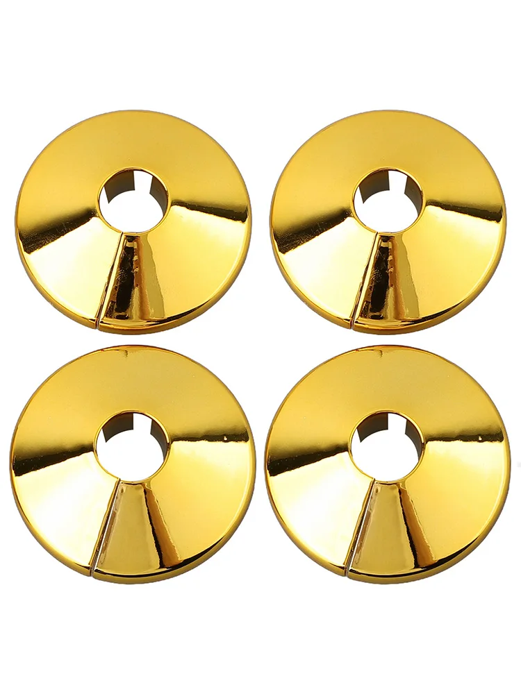 4 Pack Radiator Pipe Collars for 15mm Diameter Pipes Gold Plastic Covers for Radiator Heating Water and Gas Pipes