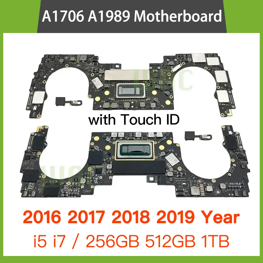 テスト済みオリジナル Macbook Pro A1706 A1989 ロジックボード