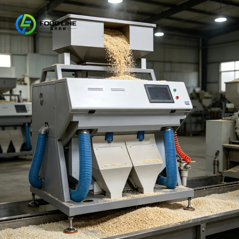 Customized Q2 Dual-Chute Touch Screen Color Sorter for Medium Rice Mill, Nut ，Seed Impurity Removal Screening