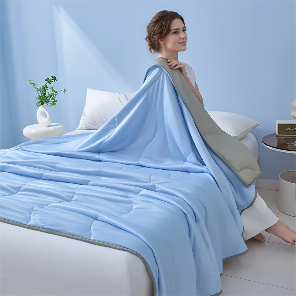 Cooling Quilt, Super Soft Breathable, Sweat-free. Cooling Fibers, Elegant and Beautiful Look. Suitable for Hot Sleepers
