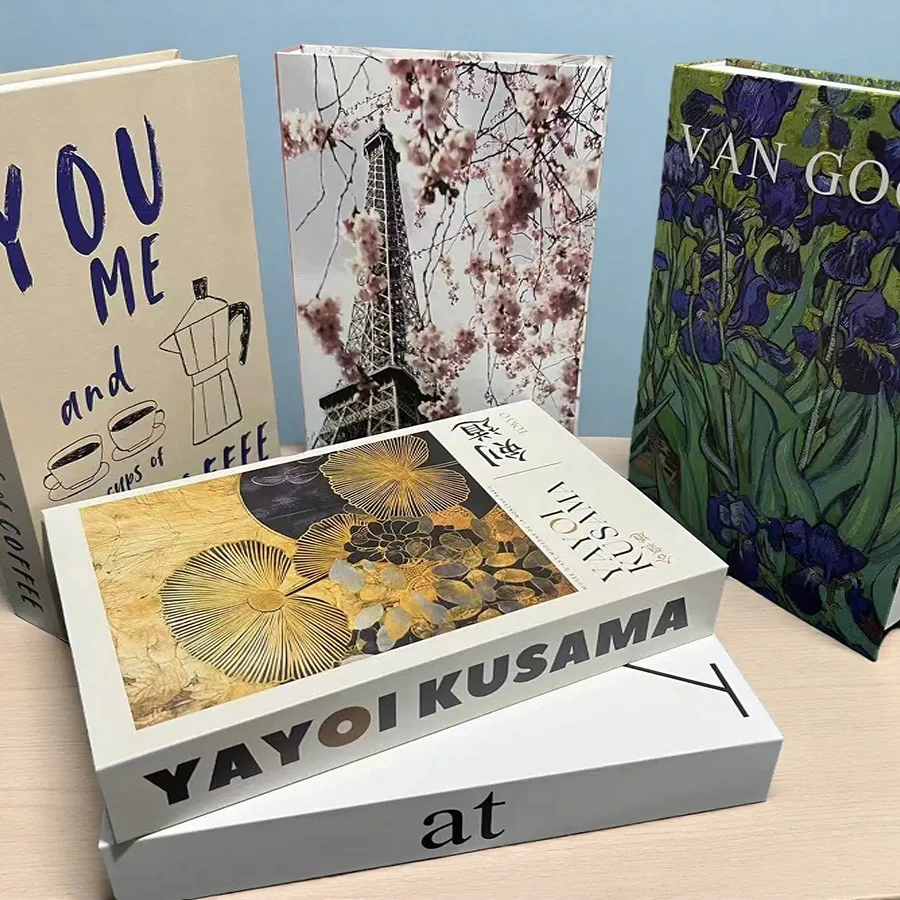 

New York Paris Modern Decorative Books Storage Box Coffee Table Bedroom Living Room Interior Aesthetics Decoration Home Decor