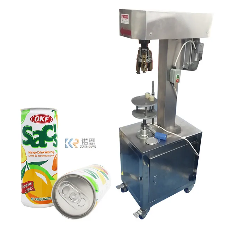 Semi Automatic Aluminum Sealing Machine Paper Iron Metal Can Seamer Pet Plastic Tin Packing Machine