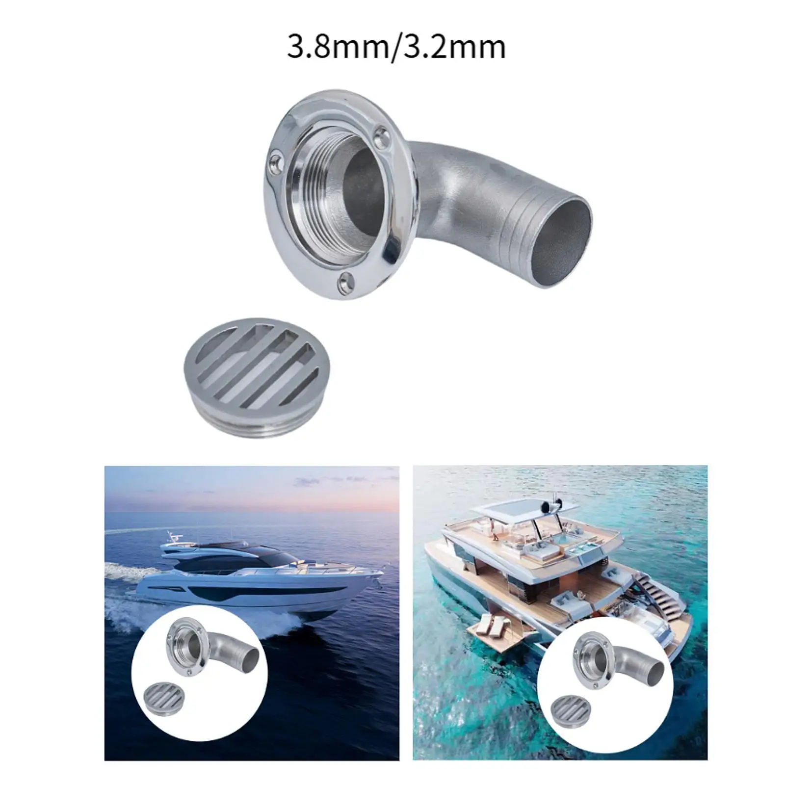 

Marine Deck Drain Deck Hardware Heavy Duty Easy to Install High Rustproof