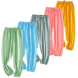 Summer Children's Mosquito Repellent Pants Boys and Girls Wide Pine Bamboo Knot Cotton Air-Conditioned Home Pajama Pants