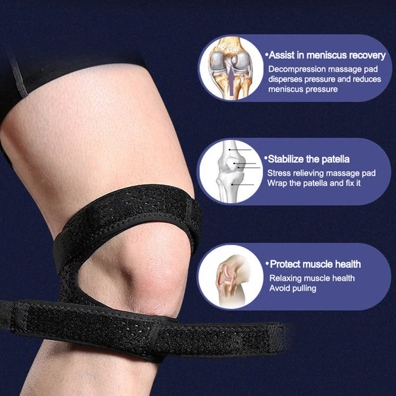 1 قطعة دعامة الركبة الرضفة كم ضغط الركبة دعم قابل للتعديل للجنسين الركبة آلام التهاب المفاصل الألم الرياضة الركبة الحرس الركبة وسادة