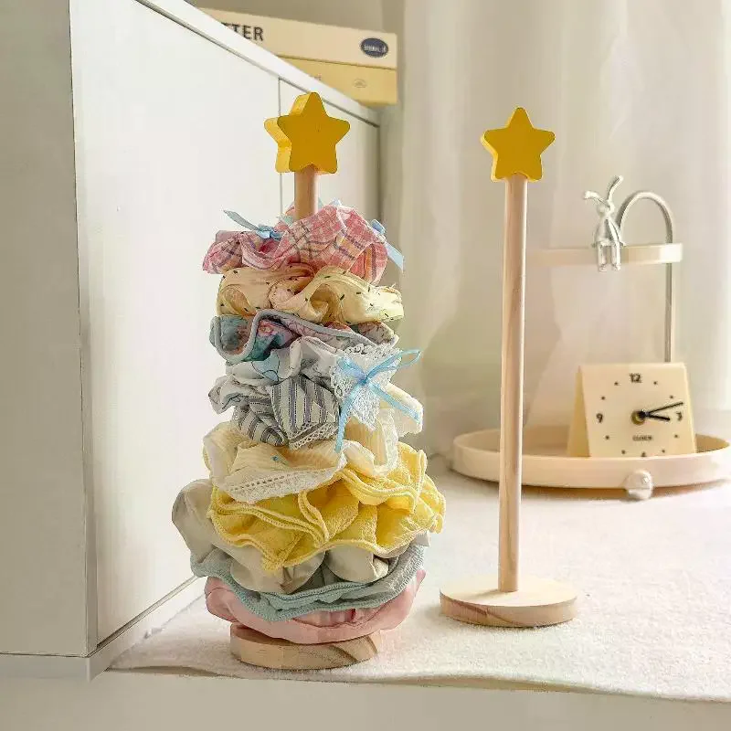 

Деревянная настольная подставка для резинок для волос, многофункциональный органайзер для украшений, браслетов, часов, резинок для волос и заколок