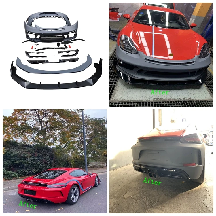 

Body Kit for 718 GT3 Style Car Front Bumper with Grill and Rear Bumper