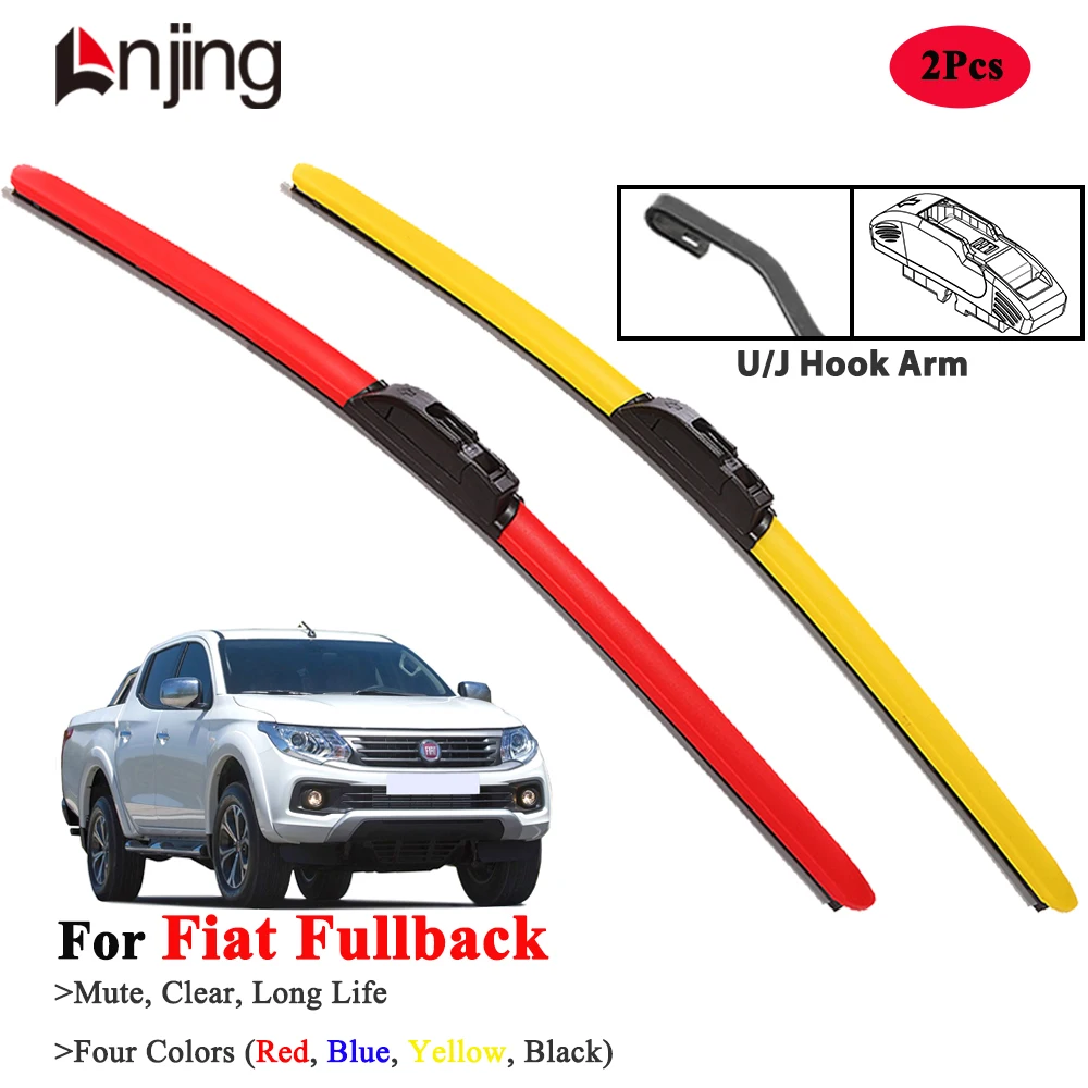 

LNJING Colorful Hybrid Wiper Blades For Fiat Fullback Pickup 2016-2019