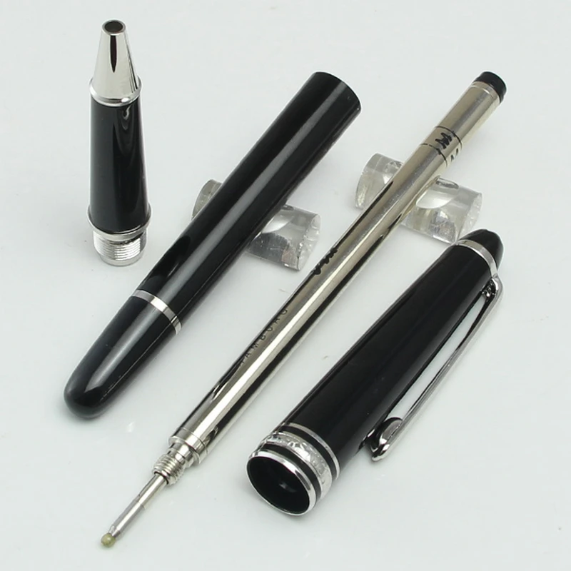 High Quality MB163 Luxury Monte Meisterstuck Collection Black Resin Ballpoint Blance Rollerball Pens Platinum 149 Fountian Pen