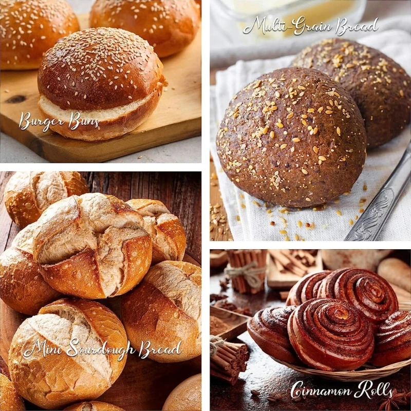 4 سعات من السيليكون لكعكة الهامبرغر، قالب سيليكون غير لاصق، آمن للاستخدام في غسالة الأطباق