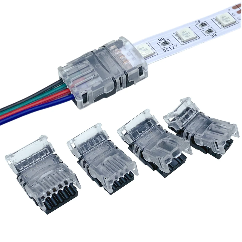 5Pcs 2/3/4/5/6pin LED Strip Connector For RGB RGBW RGBWW CCT 2835 3528 5050 LED Tape Light Wire Terminal Splice Connector