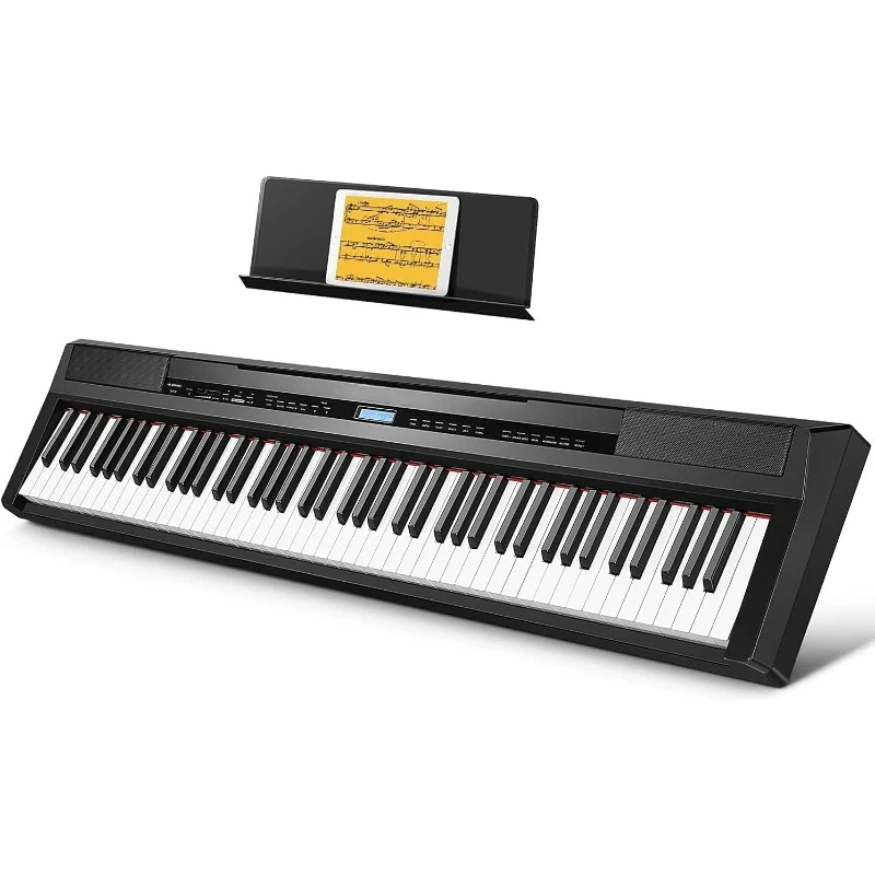 DEP-20 Beginner Digital Piano 88 Key Full Size Weighted Keyboard, Portable Electric Piano with Sustain Pedal, Power Supply