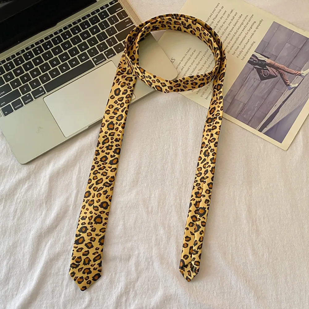 Personality Polyester Striped Waist Belt Long Skinny Decorative Accessory Necktie Scarf Cool Striped Neck Tie Women Men