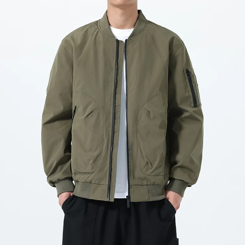 

New 2024 Spring Autumn Hip Hop Streetwear Outdoor Military Green Black Cargo Jackets Men's Casual Fashion Oversize 7XL 8XL 9XL