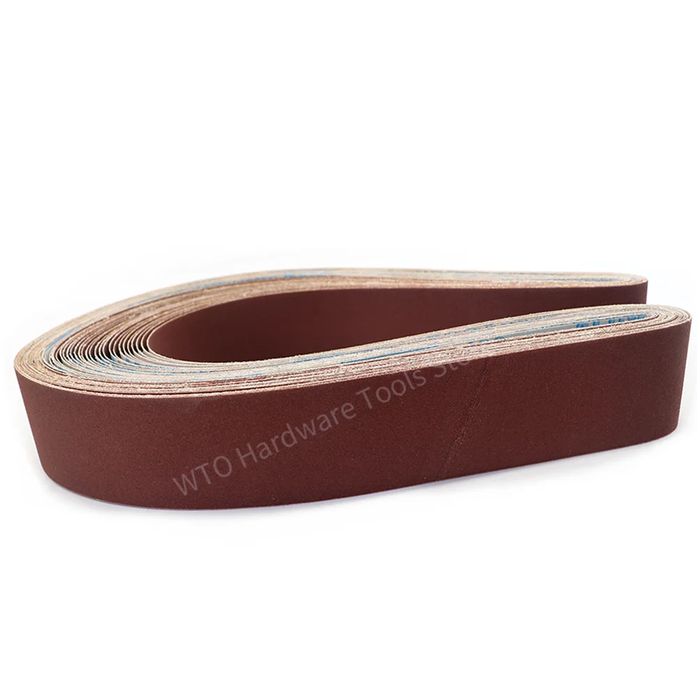 5PCS 2100 * 50 mm Flexible Aluminum Oxide Sanding Belts, Wood Soft Metal Polishing Sandpaper 40-1000 Grits for Woodworking