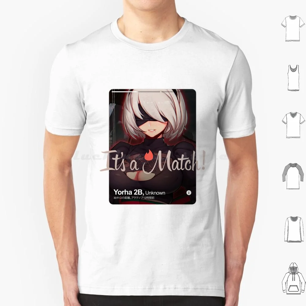 Yorha No.2 Type B Tinder-It'S A Match! T Shirt 6Xl Cotton Cool Tee Yorha 2B Nier Automata Nier Automata Type B Robot Mecha Game