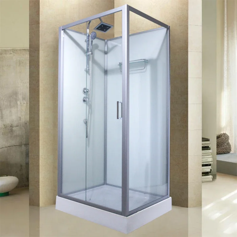 

Rectangular integral bathroom integrated household tempered glass partition bathroom