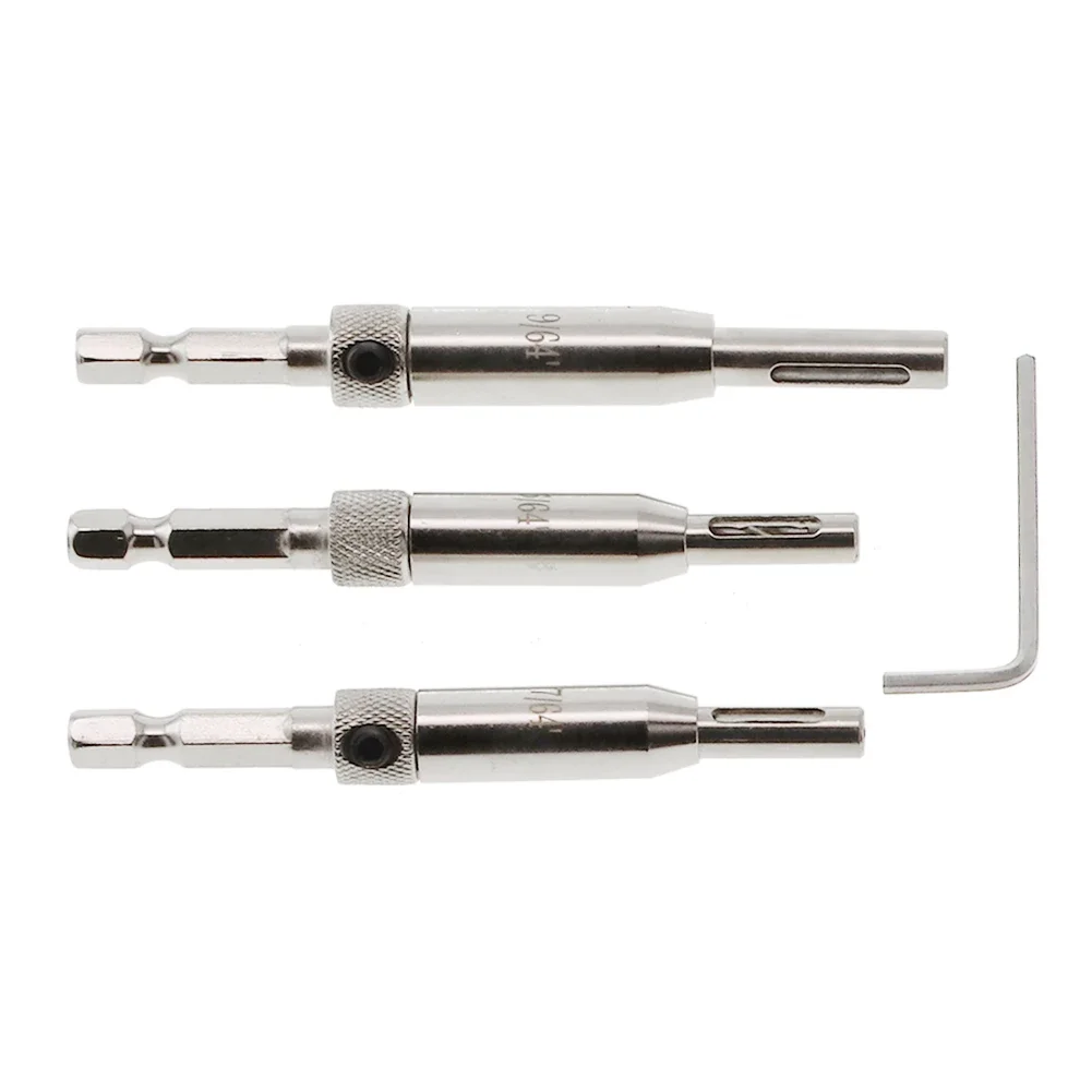 Achieve A Professional And Accurate Finish With This 3pcs Self Centering Hinge Hardware Drill Bit Set For Cabinets