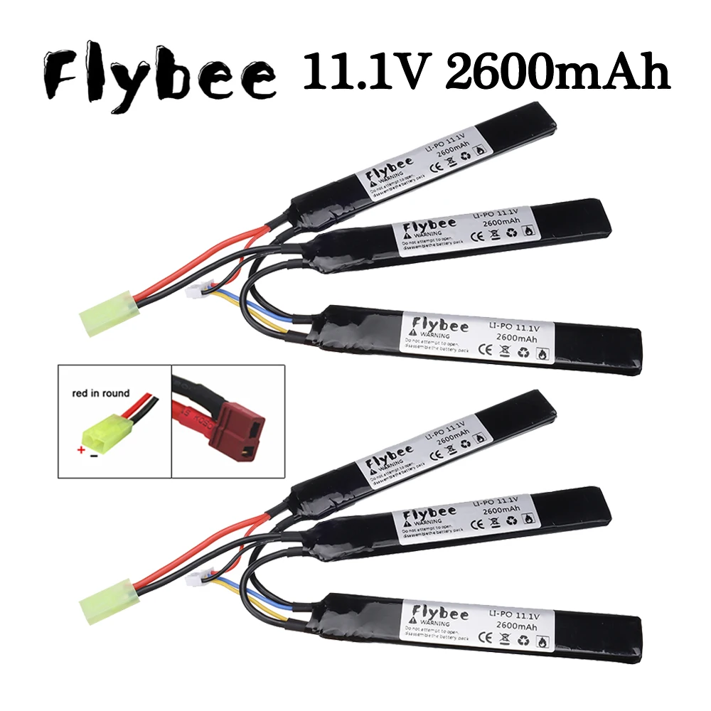 11.1V Water Gun Battery T/Tamiya plug 3S 2200mAh 35C 11.1V Lipo Battery for AKKU Mini Airsoft BB Air Pistol Toys RC Parts #125MM