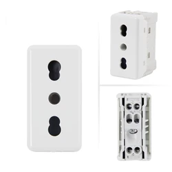 22.5*45mm high quality DIY Israel standard wall power standard grounding socket unit key socket replacement plug-in