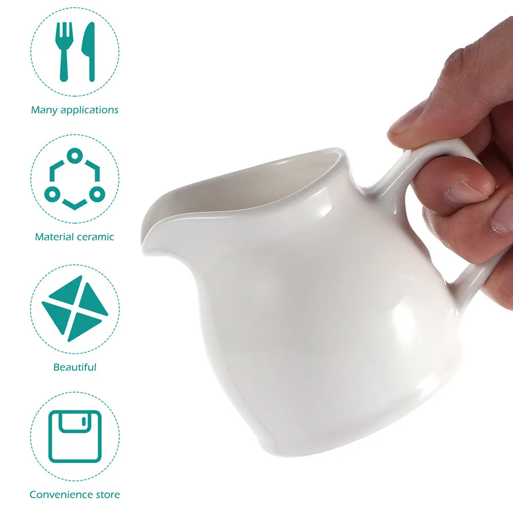 1Pcs Milk and Coffee Frothing Cup Ceramic Measuring Pitcher for Latte Steaming Multi-Purpose Kitchen Serving - view 6