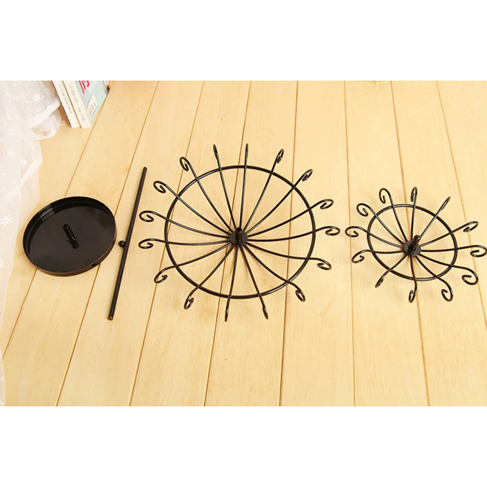 2-Tier Jewelry Tree Display Stand Organizer Durable Iron Holder for Necklace Earrings Bracelet Rack Jewelry Display