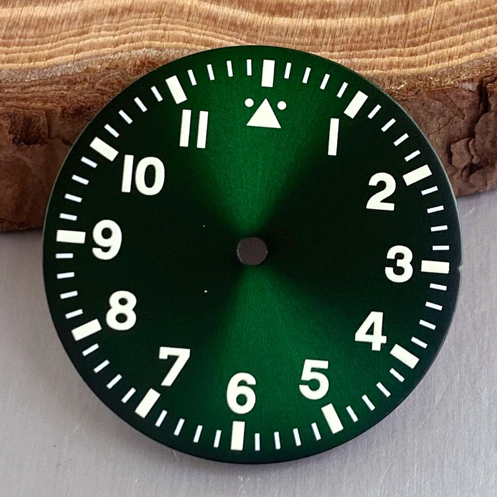 Tandorio 29MM/33.5mm/38MM Sunburst Blue White Green Black Arabic Numeral Watch Dial Face Fit NH35 NH36 ETA2824 PT5000 Miyota8215