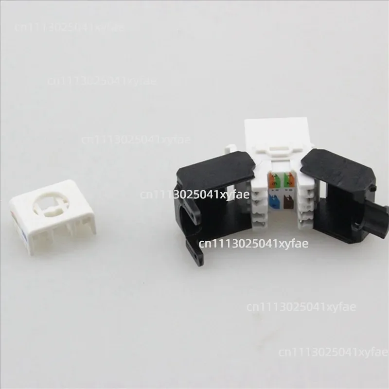 30-Pack Cat6a RJ45 Keystone Jack, 180 Degree Toolless Ethernet Wall Jack, Compatible with Cat6