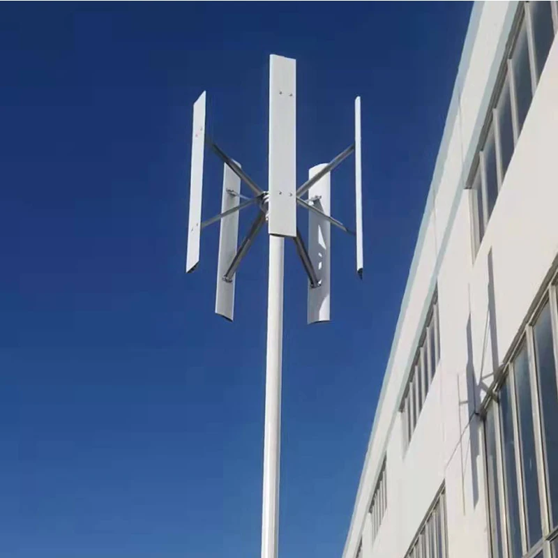 Low Noise Wind Turbine Generator for Home  800W  24V 48V Vertical With Controller  Five-Phase Permanent Magnet Generator