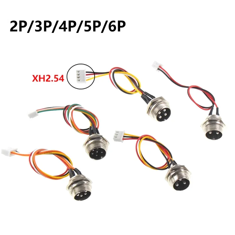 GX12 GX16 GX20 to XH2.54 Aviation Plug Terminal Wire 2 3 4 5 6 Pin M12 Male Head Adapter Cable Connector Extension Line 15-30cm