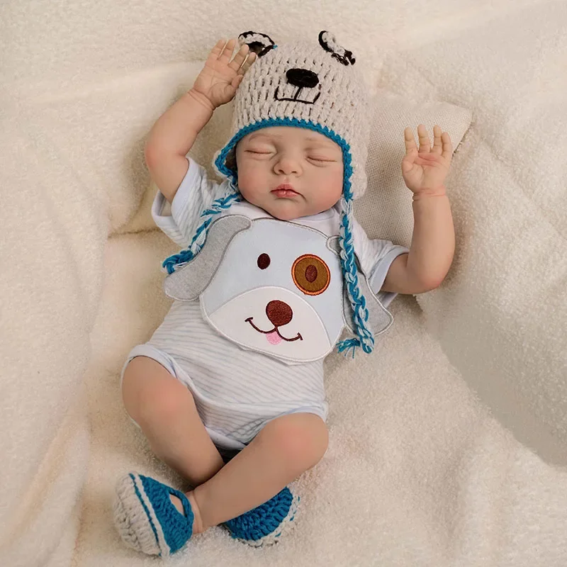 18inch Reborn Baby Doll Twins Irys and Lily Handmade 3D Skin Multiple Layers Painting Collectible Lifelike Art Doll