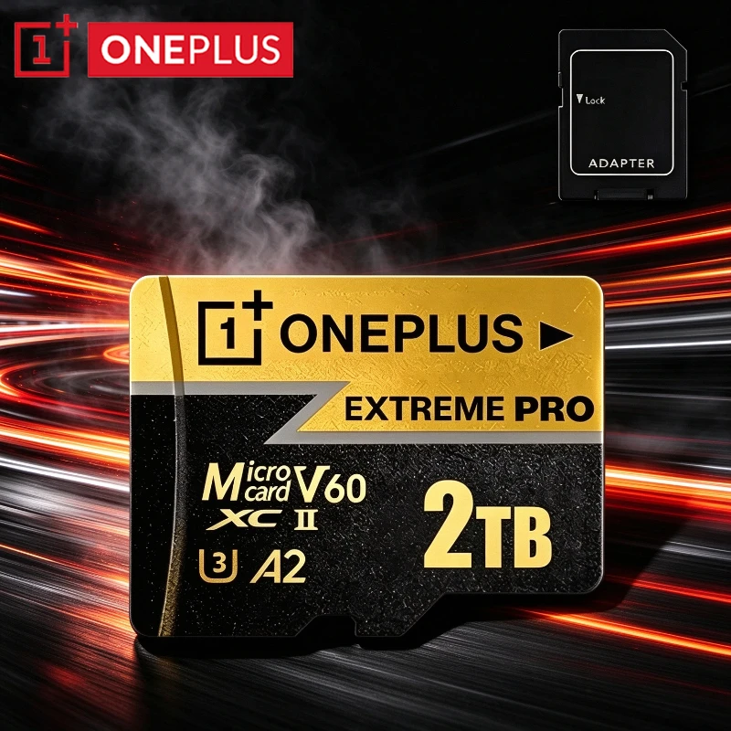 OnePlus High Speed Micro SD Card 512GB 1TB 2TB Real Capacity SD Memory Card A2U3 V60 TF Flash Cards For Insta360 DJI Drone Car