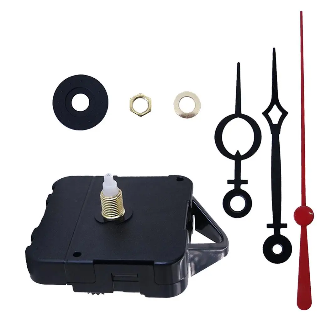 Replacement Quartz Clock Movement Silent Mechanism with Hands for DIY Wall Clock Repair and Craft