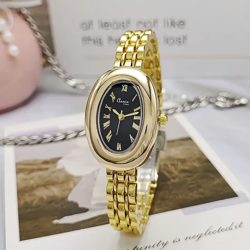 

Модные брендовые овальные стильные кварцевые часы, роскошные женские и женские наручные часы с металлическим стальным ремешком Montre Femme Relógio Feminino, дропшиппинг