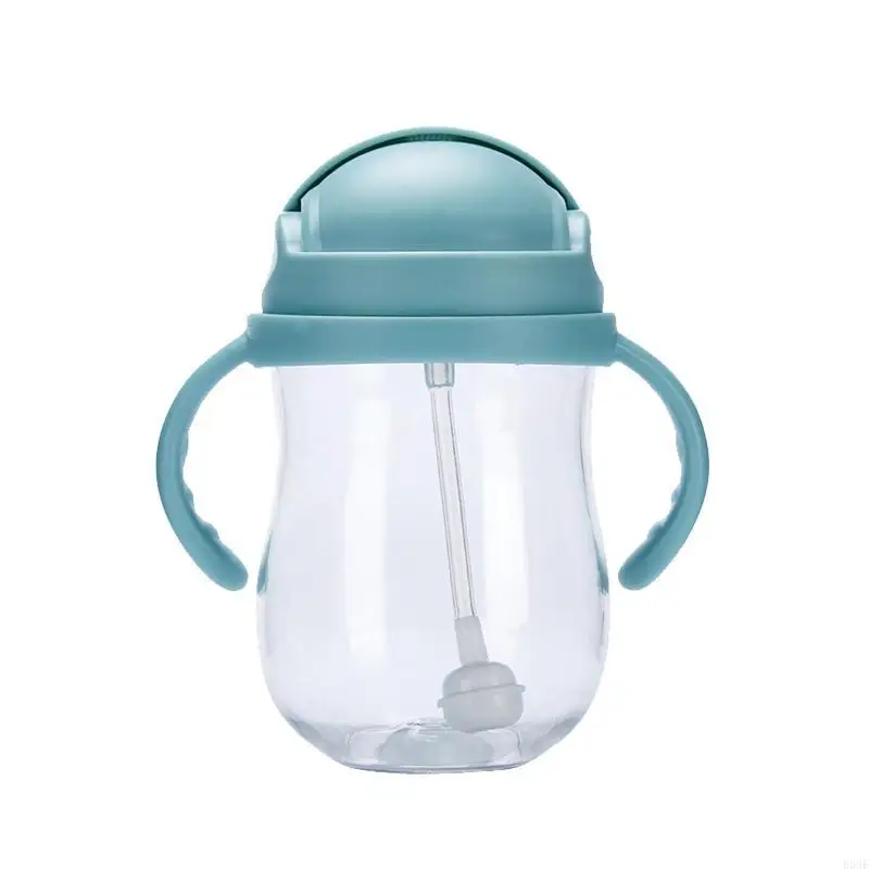 

E06F 300ml Kids Water Sippy Cup Baby Ball Drinking Learning Straw Water Bottle for Toddler Newborn Boy Girl Outdoor