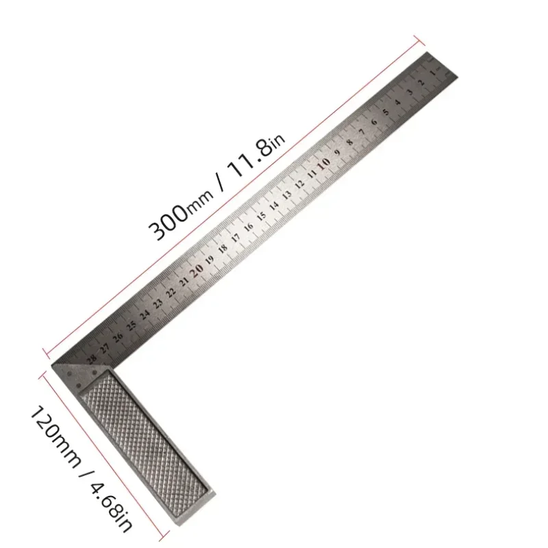 Angle Square Measuring Tools Set Precise Stainless Steel Aluminium Durable Adjustable Combination Spirit Level 12\