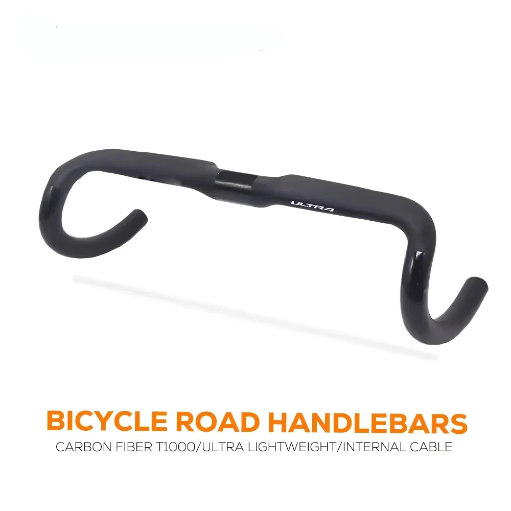 

T1000 Road Handlebar 380mm/400mm/420mm/440mm Black Matt Fully Internal Routing Road Bicycle HandleBar the one
